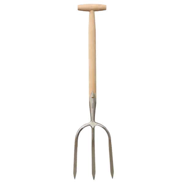 Sneeboer Ernteforke 3Z mit 3 Zinken, 16 cm Edelstahlklinge und 42 cm Eschenholzgriff, Gesamtlänge 70 cm
