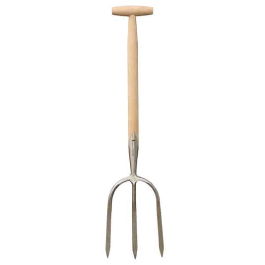 Sneeboer Ernteforke 3Z mit 3 Zinken, 16 cm Edelstahlklinge und 42 cm Eschenholzgriff, Gesamtlänge 70 cm
