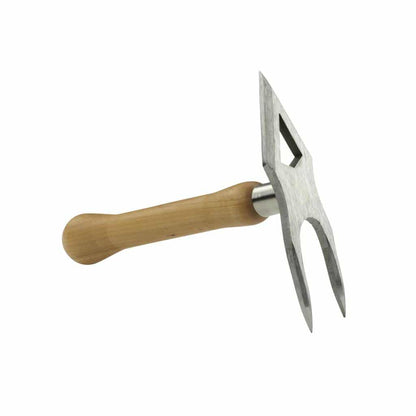 Sneeboer Forkenhacke mit 4 cm Edelstahlklinge und 22 cm Kirschenholzgriff, Gesamtlänge 23 cm
