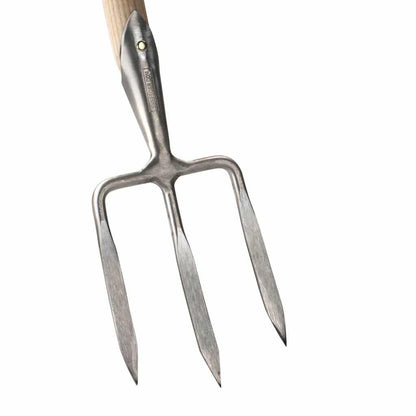 Sneeboer Great Dixter Forke mit 13 cm Edelstahlklinge und 125 cm Eschenholzgriff, Gesamtlänge 144 cm
