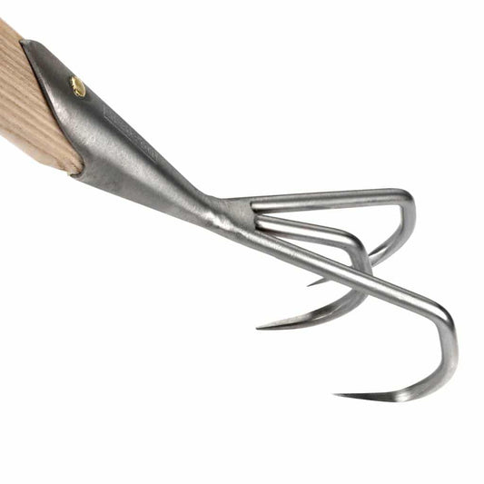Sneeboer Grubber Klein mit 9 cm Edelstahlklinge und 155 cm Eschenholzgriff, Gesamtlänge 170 cm
