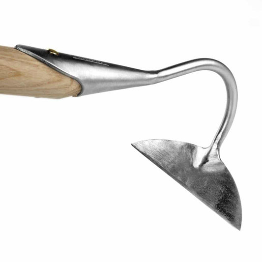 Sneeboer Halbmond-Hacke mit 16 cm Edelstahlklinge und 155 cm Eschenholzgriff, Gesamtlänge 168 cm
