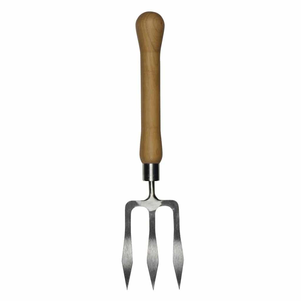 Sneeboer Handforke 3 mit 8 cm Edelstahlklinge und 22 cm Kirschenholzgriff, Gesamtlänge 35,5 cm

