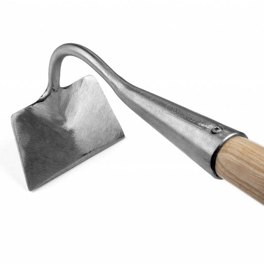 Sneeboer Handjäter 8 cm aus rostfreiem Edelstahl mit Eschenholzgriff und 132 cm Gesamtlänge für rückenschonendes Arbeiten
