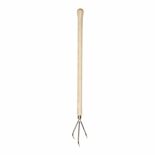 Sneeboer Hochbeet-Grubber mit 7 cm Edelstahlklinge und 60 cm Eschenholzgriff, Gesamtlänge 73 cm
