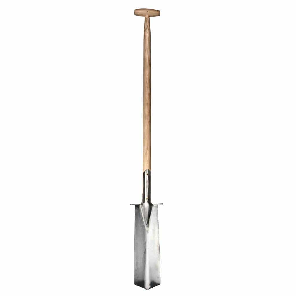 Sneeboer Kabelspaten mit Tritt, 11,50 cm Edelstahlklinge, 90 cm Eschenholzgriff, Gesamtlänge 122 cm
