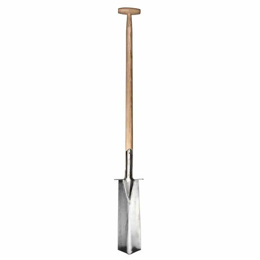 Sneeboer Kabelspaten mit Tritt, 11,50 cm Edelstahlklinge, 90 cm Eschenholzgriff, Gesamtlänge 122 cm
