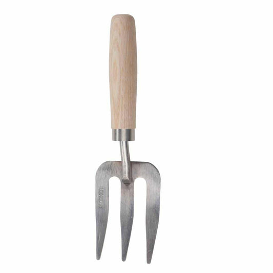 Sneeboer Kinder-Forke mit 3 Zinken, 5,50 cm Edelstahlklinge und 11 cm Eschenholzgriff, Gesamtlänge 22 cm
