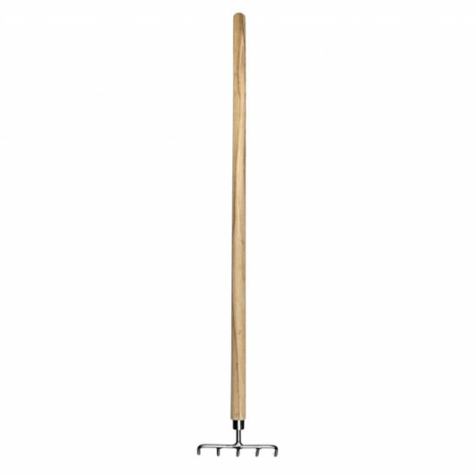 Sneeboer Kinder-Harke mit 13,50 cm Edelstahlklinge und 75 cm Eschenholzgriff, Gesamtlänge 80 cm
