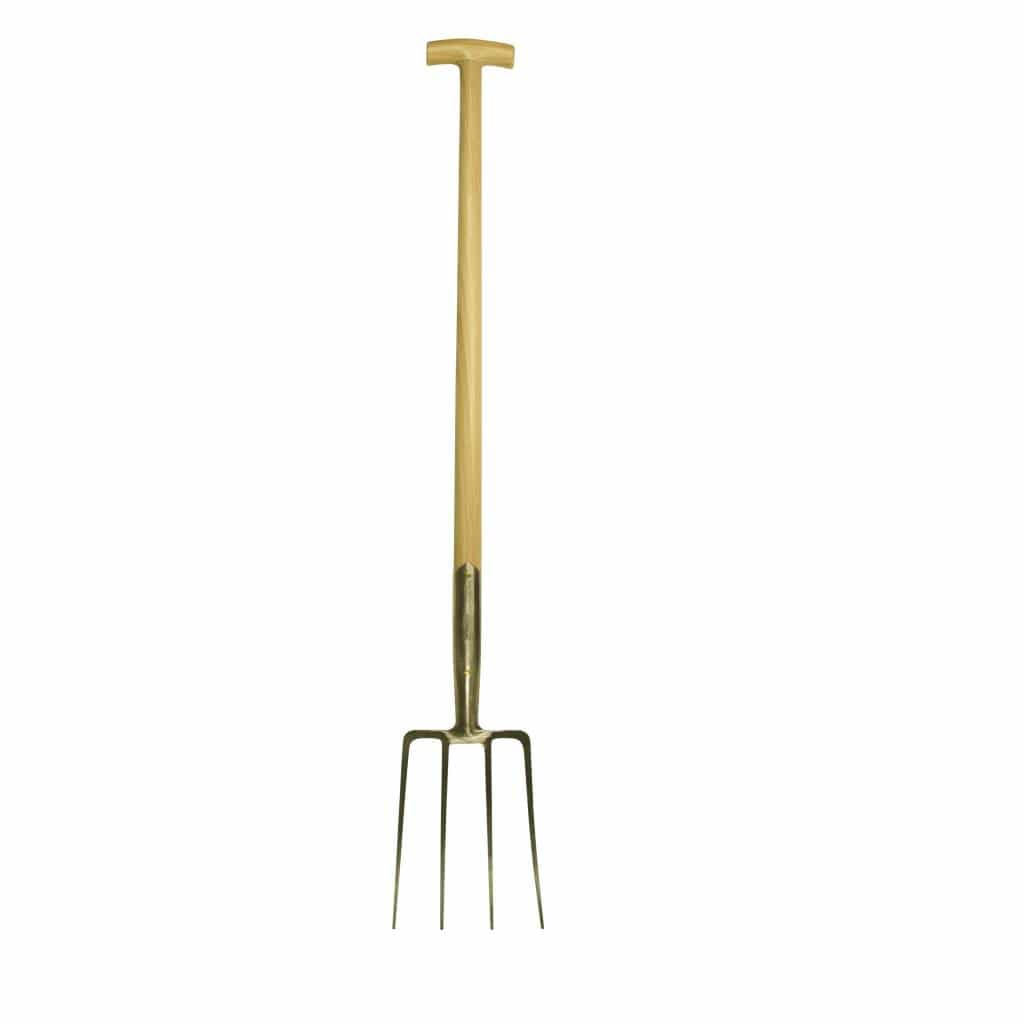 Sneeboer Kompostforke mit 18 cm Edelstahlklinge und 90 cm Eschenholzgriff, Gesamtlänge 124 cm
