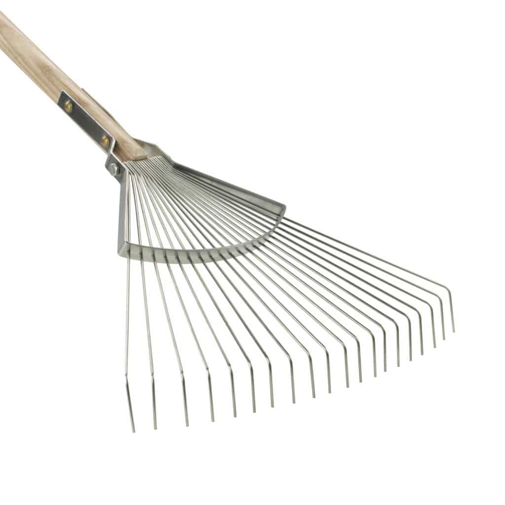 Sneeboer Laubrechen 20Z mit 37 cm Edelstahlklinge und 137 cm Eschenholzgriff, Gesamtlänge 165 cm
