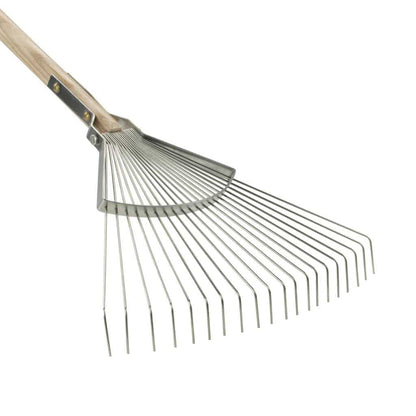 Sneeboer Laubrechen 20Z mit 37 cm Edelstahlklinge und 137 cm Eschenholzgriff, Gesamtlänge 165 cm
