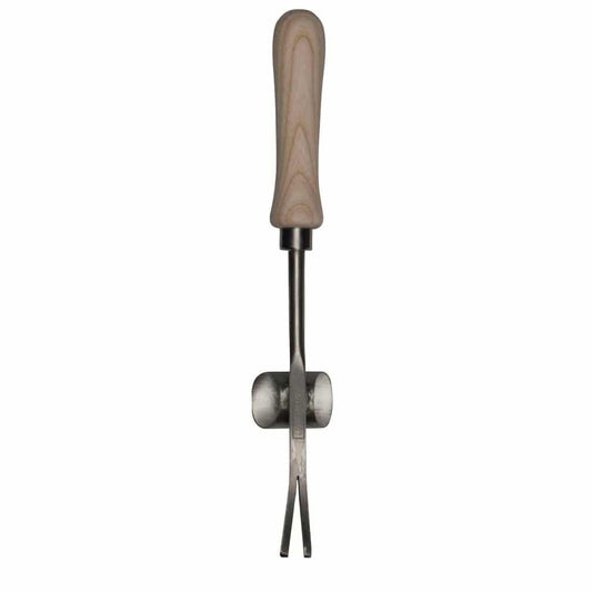 Sneeboer Löwenzahnstecher mit 4,50 cm Edelstahlklinge und 14 cm Eschenholzgriff, Gesamtlänge 32 cm
