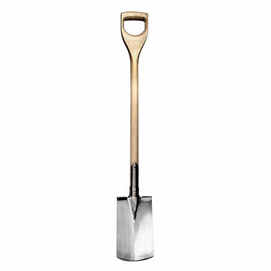 Sneeboer Spaten mit Tritt, 16 cm Edelstahlklinge, 85 cm Eschenholzgriff, Gesamtlänge 109 cm

