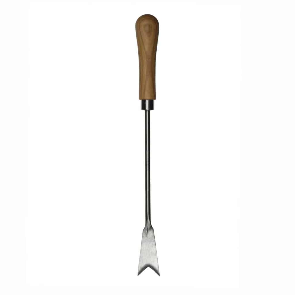 Sneeboer Unkrautstecher mit 3,50 cm Edelstahlklinge und 14 cm Kirschenholzgriff, Gesamtlänge 39 cm
