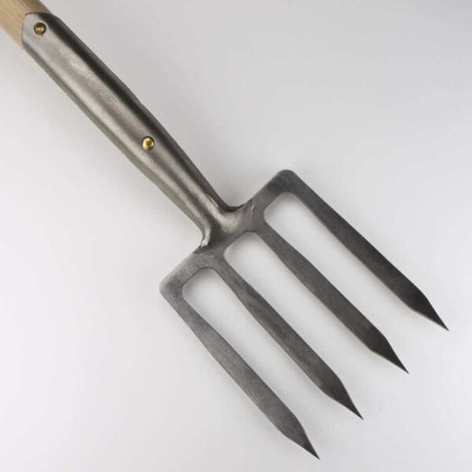 Sneeboer Vintage Damenforke – Limited Edition mit 15,50 cm Edelstahlklinge und 90 cm Eschenholzgriff, Gesamtlänge 112 cm
